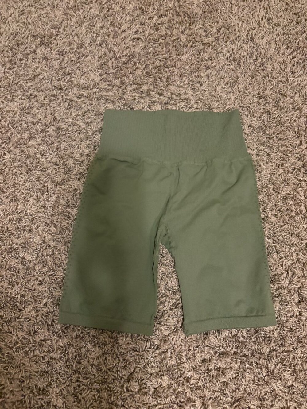 Free People Movement X The Class Bike Shorts M/L Medium/Large Olive Green Nylon